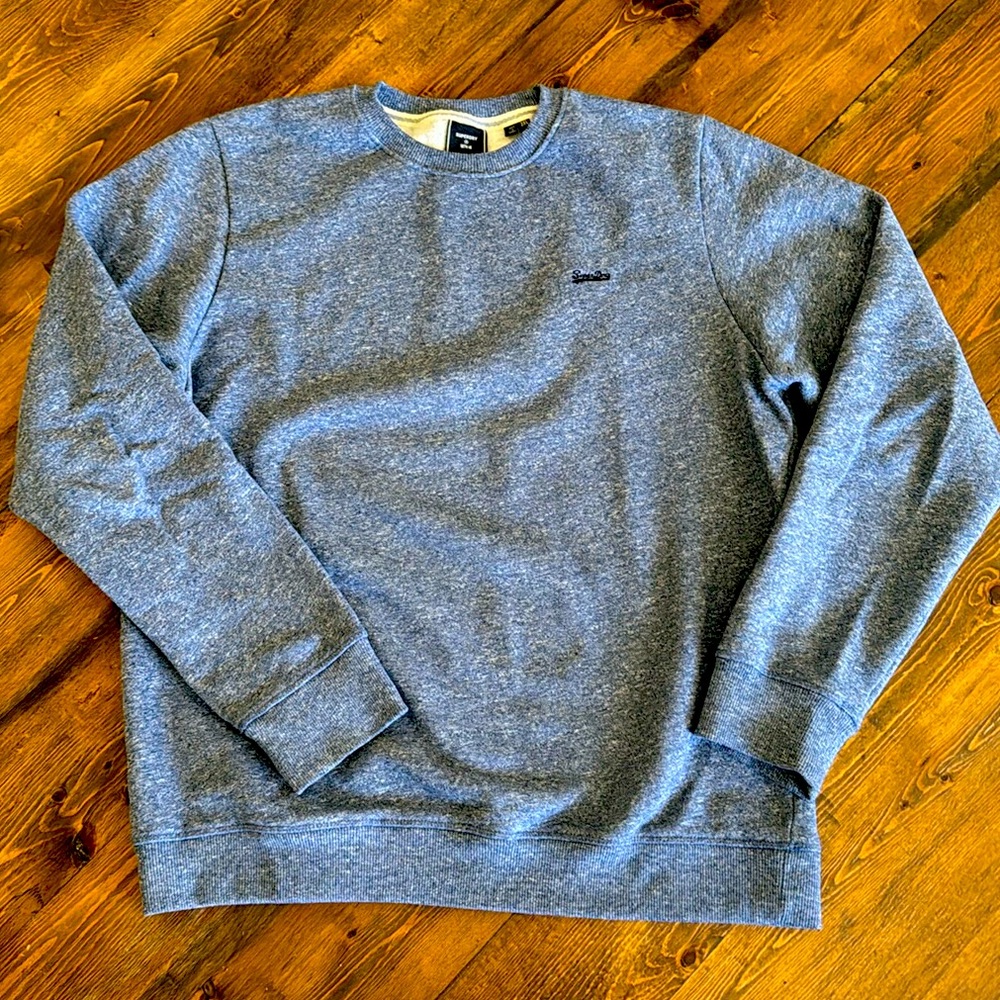 SuperDry sweatshirt pullover, 2XL, blue, like new with little to no wear